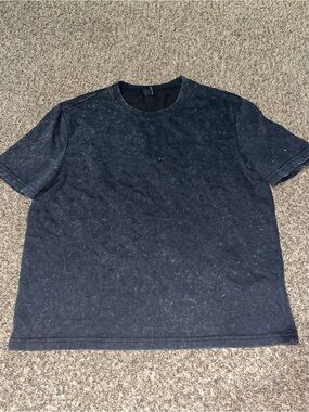 Men's Washed Navy Short Sleeve Crewneck Tee